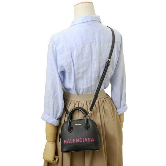 Balenciaga Shoulder Bag Leather Shoulder Bag Black Pink - Picture 5 of 5